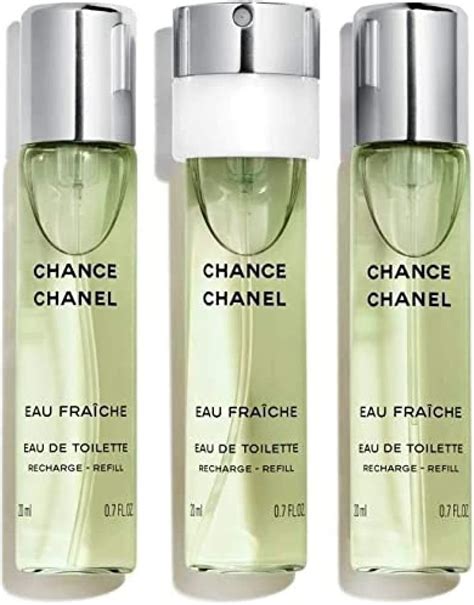 chanel chance twist and spray eau de toilette 3x20ml|Chanel Chance Eau fraiche refill.